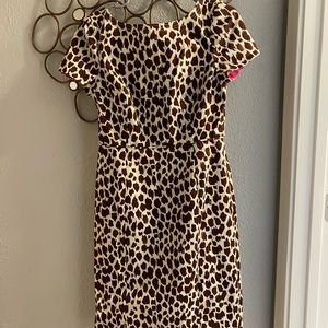 Jcrew dress in giraffe printed bi-stretch cotton